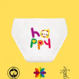 NUSYL Girls Pack Of 4 Printed Cotton Basic Briefs image 5