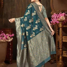 Aagiri Woven Design Zari Banarasi Saree image 5