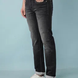 Crimsoune Club Men Mid-Rise Straight Fit Light Fade Stretchable Jeans image 3