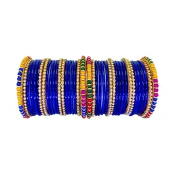 poshing Blue Glass Artificial Stones Bangle-picture-15