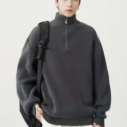 HERE&NOW Men Ribbed Pullover-picture-34