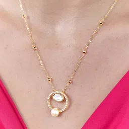 AIKA BY MINUTIAE Brass Gold-Plated Handcrafted Necklace-image-69