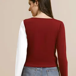 Mast & Harbour Women Pack Of 2 Round Neck Puff Sleeves Top image 2