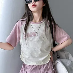 LULU & SKY Girls Striped Henley Neck Pockets T-shirt-picture-26
