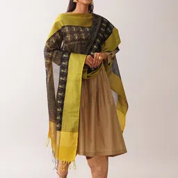 JAYPORE Printed Cotton Silk Dupatta image 3