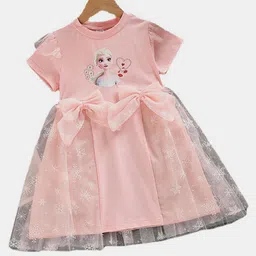 YK Girls Embellished Print Fit & Flare Dress-picture-19