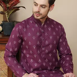 Anouk Rustic Floral Printed Mandarin Collar Straight Kurta image 1