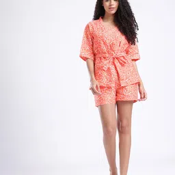 glitchez Floral Printed 3-Piece Night suit-image-60