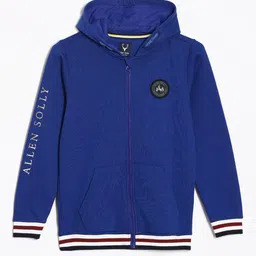 Allen Solly Junior Boys Embroidered Brand Logo Hooded Sweatshirt-image-80