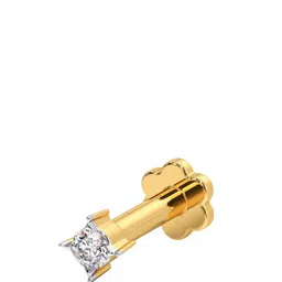 CANDERE A KALYAN JEWELLERS COMPANY Women 18Kt Gold Diamond Studded Nose Pin - 0.25g image 3