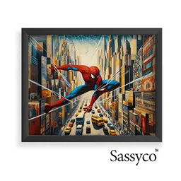 Sassyco Red & Blue 1 Piece Canvas Cartoon Characters Wall Paintings image 2