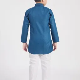 SQS Boys Slim Fit Full Sleeve Cotton Sequinned Kurta image 3