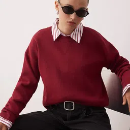 Trendyol Women Round Neck Solid Pullover-image-86