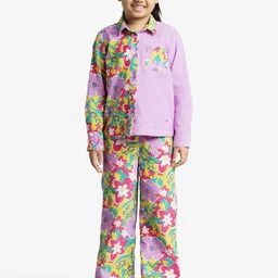 Ed-a-Mamma Girls Printed Shirt with Trousers-image-69