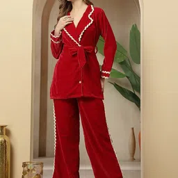 Stylum Lapel Collar Top With Trouser Co-Ords-picture-37