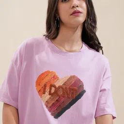 Tokyo Talkies Women Graphic Printed Round Neck Cotton Oversized T-shirt-picture-27