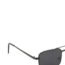 BAYBERRY Unisex Black Lens & Black Rectangle Sunglasses with image 2