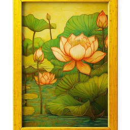 Sassyco Multicoloured & Olive Green MDF Other Wall Paintings image 5