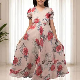 Tito Patito Girls Floral Print Maxi Dress-image-10