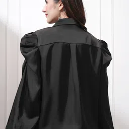 tokyo talkies Women Solid Double Breasted Casual Blazer image 2