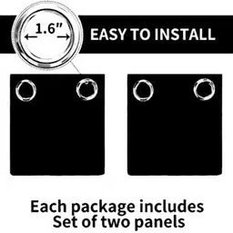 Aura White 2 Pieces Floral Embroidered Black Out Window Curtains image 5