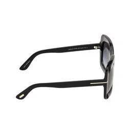 Tom Ford Women Blue Lens & Black Square Sunglasses with image 3