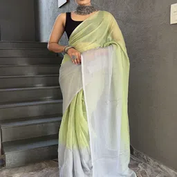 HERE&NOW Pure Chiffon Ready to Wear Jamdani Saree-picture-31