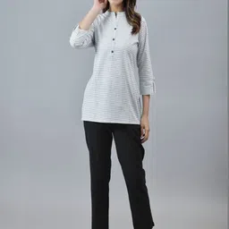 ETC X D To D Life Style Women Checked Pure Cotton Kurti image 4