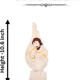 MISS PEACH White Jesus Statues Religious Figurine Showpiece image 2