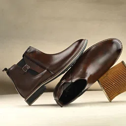 KRAASA Men Casual Block-Heel Chelsea Boots-picture-16