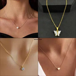 Boghra Sales Women Set Of 4 Gold-Plated Brass Pearls Chain-picture-25