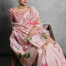 Divyadham Textiles Floral Pure Silk Saree image 3