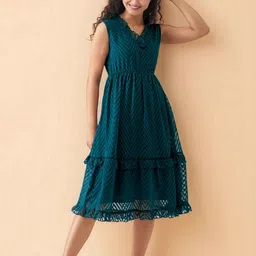 all about you Ruffled Crepe Fit & Flare Midi Dress image 2