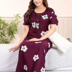 TRUNDZ Printed Maxi Nightdress-image-92