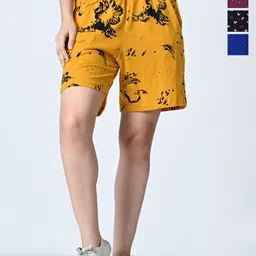 BAESD Women Printed High-Rise Shorts-image-66