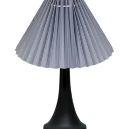 Homesake Grey Textured Metal Industrial Frusturical Shaped Table Lamp image 3