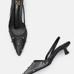 ZORI WORLD Embellished Kitten Heeled Pumps-picture-42