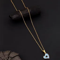 SZN Set Of 2 Gold-Plated Artificial Stones Studded Star Shaped Pendants With Chains image 4