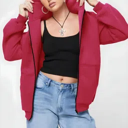 LECOWAR Women Fleece Longline Open Front Jacket-image-15