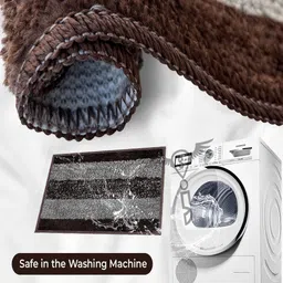 Sittella Set of 2 Anti-Skid Microfiber Bathroom Rectangular Door Mat image 5