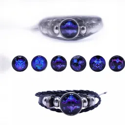 PASU FASHION Unisex Leather Wraparound Bracelet image 5