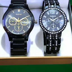 Skylark Unisex Pack Of 2 Bracelet Style Straps Analogue Watch CPM-black-crono&1500-black-picture-31