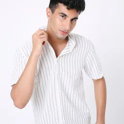 Blnk Men Relaxed Fit Vertical Striped Spread Collar Casual Shirt image 5