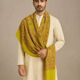 MUFFLY Men Kalamkari Printed Woven Design Stole-picture-33
