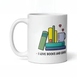 Mr UVD White & Yellow Graphic Printed Ceramic Glossy Mug- 350 ml image 2