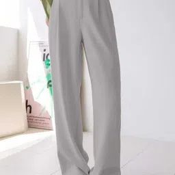 BAESD Women Relaxed Straight Leg High-Rise Non Iron Trousers-picture-40