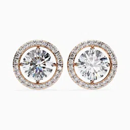 VALANOVA BIS Hallmark 18K Rose Gold Diamond Studded Earrings 1.8 gm-picture-27