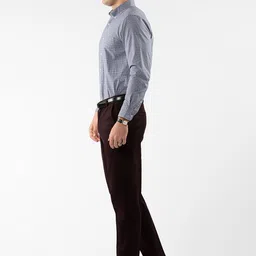 LOVE PANGOLIN Men Tapered Fit Mid-Rise Easy Wash Formal Trouser image 3