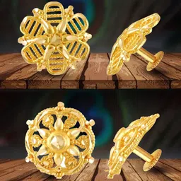 VIVASTRI Women Gold-Plated Alloy Earrings image 1