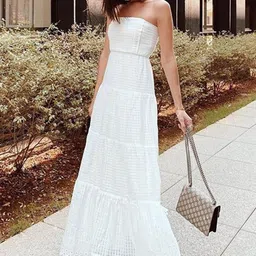 StyleCast Solid Sleeveless Off-Shoulder A-Line Maxi Dress image 2